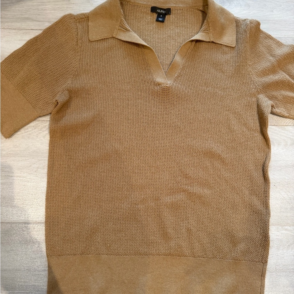 Alfani Men's V-Neck Tan Sweater